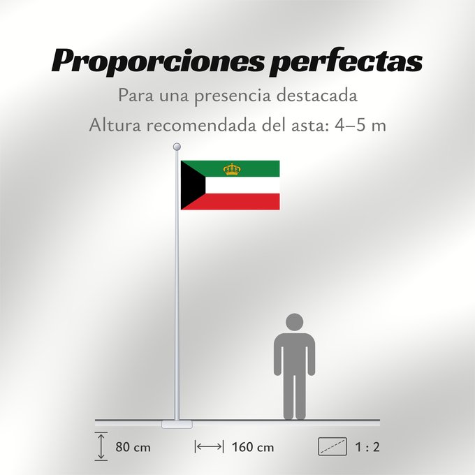 Proporciones de la bandera: Standard of the Emir of Kuwait	Étendard de l'Émir du Koweït	Estandarte del Emir de Kuwait	Standarte des Emirs von Kuwait	Stendardo dell'Emir del Kuwait