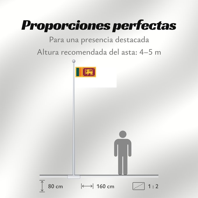 Proporciones de la bandera: Naval Ensign of Sri Lanka