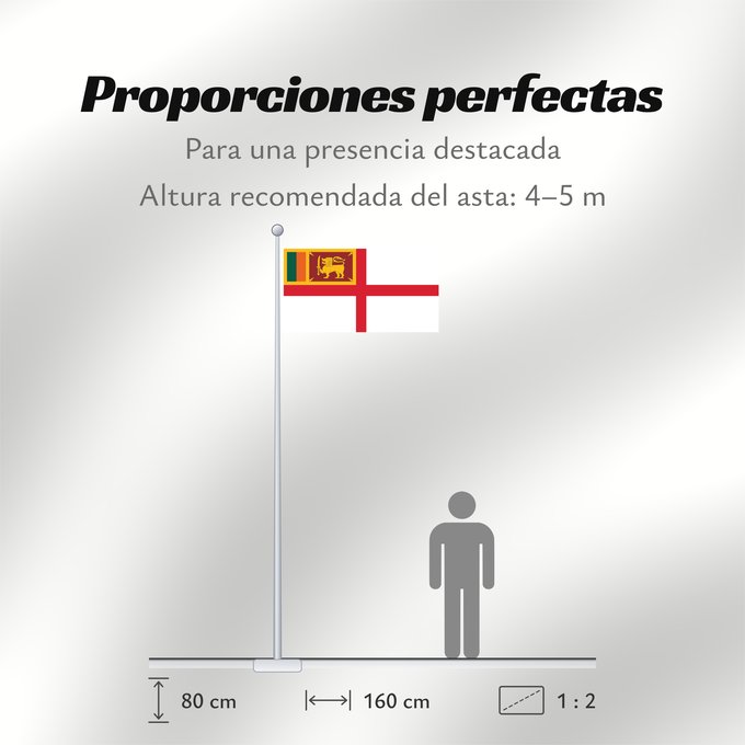 Proporciones de la bandera: Naval Ensign of the Royal Ceylon Navy