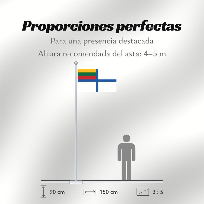 Proporciones de la bandera: Naval Ensign of Lithuania