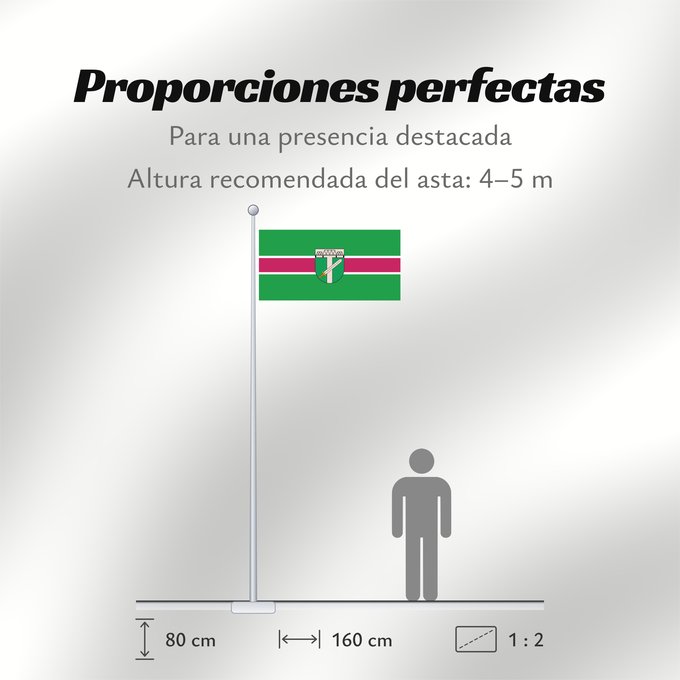 Proporciones de la bandera: Skrunda	Skrunda, Latvia	Skrundas