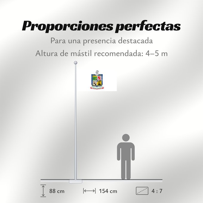 Proporciones de la bandera: Nuevo Leon Nuevo León