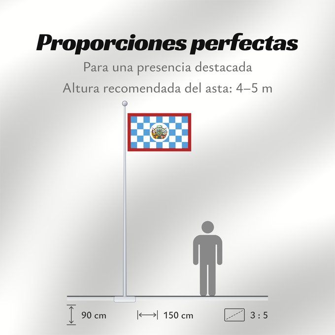 Proporciones de la bandera: Nacional de Guerra de Mexico en 1815	Interpretation of the National War Flag given in the decree of July 14, 1815 by the Supreme Mexican Congress	Drapeau de guerre national du Mexique (1815)	Interpretación de la Bandera Nacional de Guerra dada en el decre
