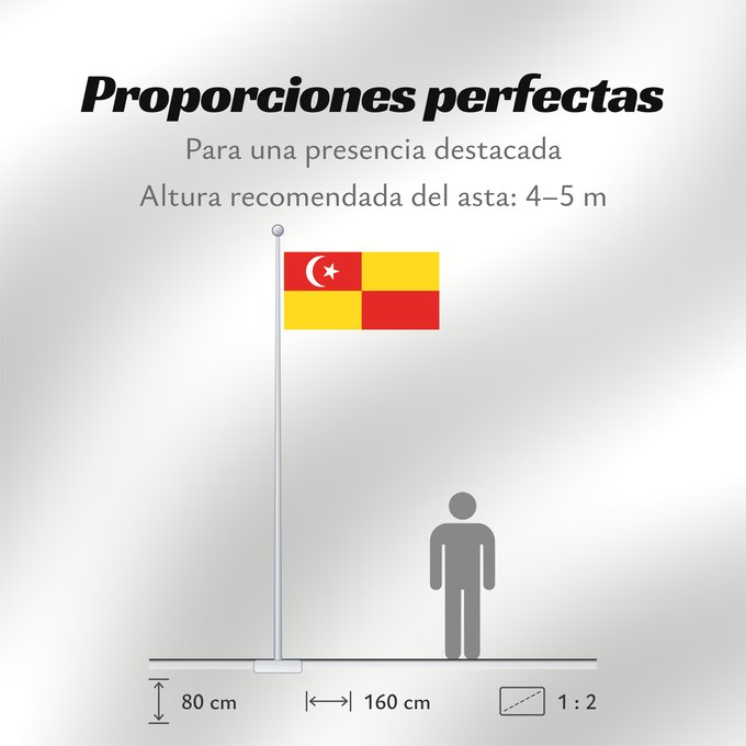 Proporciones de la bandera: Selangor Selangor Malaysian state Selangor