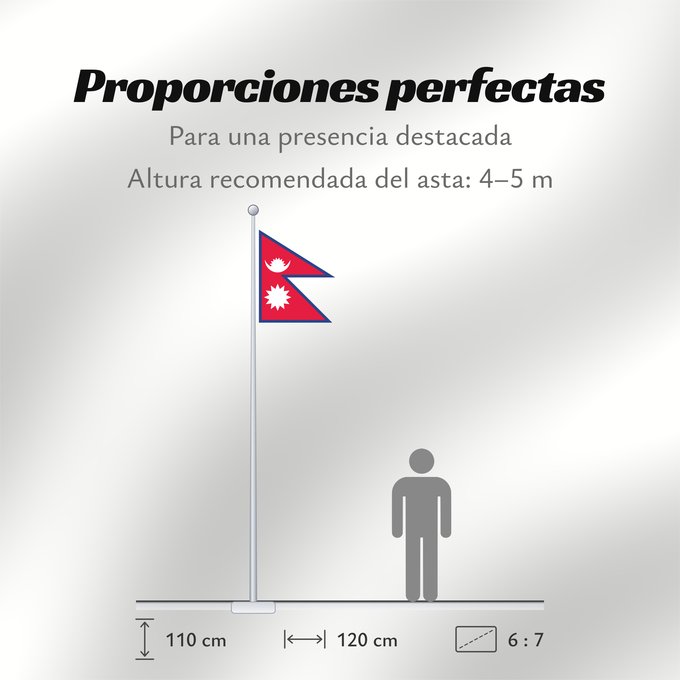 Proporciones de la bandera: Nepal  with spacing	Of Nepal with transparent spacing at the right for better use in tables and lists	Nepal mit rechtem Rand  Seitenverhältnis 3 4