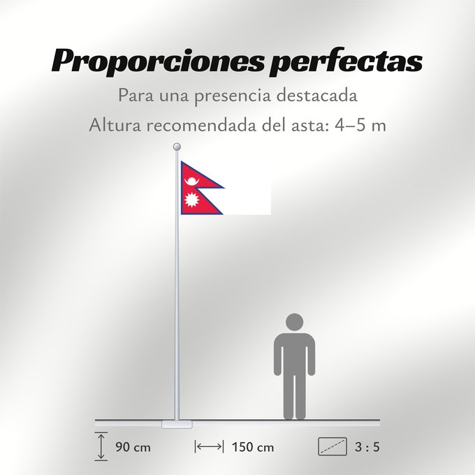 Proporciones de la bandera: Nepal	Népal	علم نيبال	নেপালের জাতীয় পতাকা	নেপালর ফিরালহান	Banniel Nepal	Nepala	Nepálská vlajka	Σημαία του Νεπάλ	Nepalo	Nepali lipp	Nepalgo bandera	Nepalin	नेपाल का ध्वज	Nepál	ネパールの国旗	Nepālas	Знаме на Непал	Nepals flagg	नेपालको झण्डा	Det nepalske flagget	