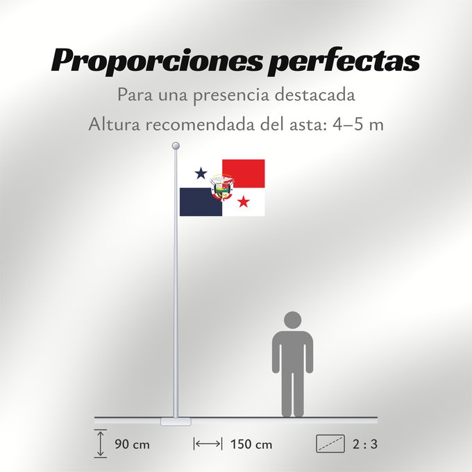 Proporciones de la bandera: Presidential Flag of Panama Presidencial de Panamá