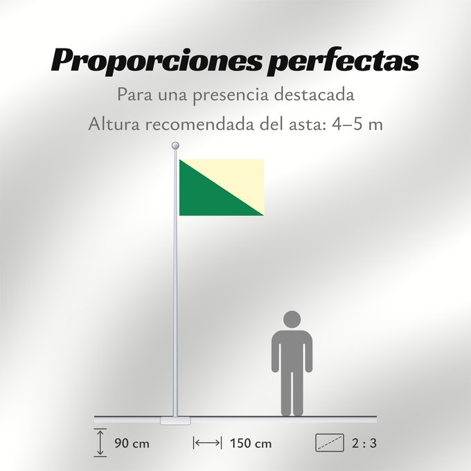 Proporciones de la bandera: Huánuco