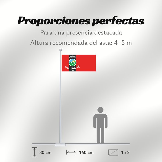 Proporciones de la bandera: Pakhtunistan