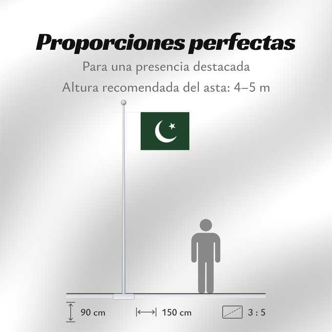 Proporciones de la bandera: Pakistan	 Pakistan	Pakistán	Paquistão	علم باكستان	পাকিস্তানের জাতীয় পতাকা	পাকিস্তানর ফিরালহান	Pakistano	पाकिस्तान का ध्वज	ପାକିସ୍ତାନୀ ଝଣ୍ଡା	ਪਾਕਿਸਤਾਨ ਦਾ ਕੌਮੀ ਝੰਡਾ	د پاکستان بيرغ	Флаг Пакистана	Pakistana	பாக்கித்தான் கொடி	Прапор Пакистану	پاکستان کا پرچم