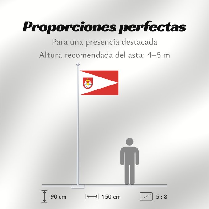 Proporciones de la bandera: POL gmina Burzenin Gmina Burzenin Gminy Burzenin Gmina Burzenin vlajka