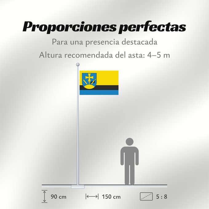 Proporciones de la bandera: POL gmina Hyżne