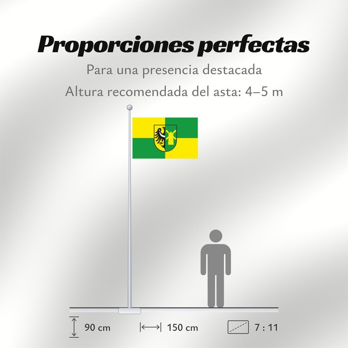 Proporciones de la bandera: POL gmina Nowa Sól Gminy Nowa Sól