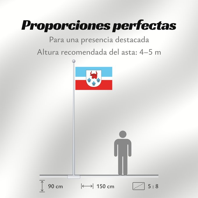 Proporciones de la bandera: POL gmina Turek Gminy Turek