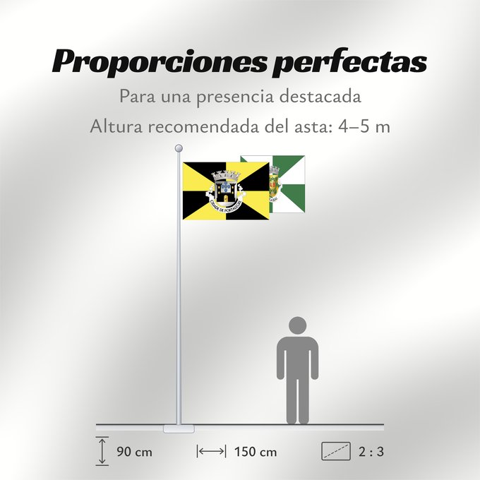 Proporciones de la bandera: Portalegre