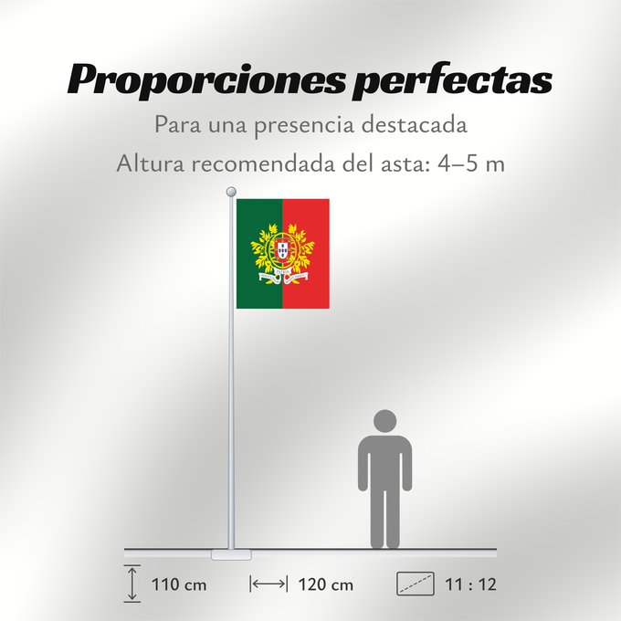 Proporciones de la bandera: Military flag of Portugal Military flag of Portugal ratio 12 13