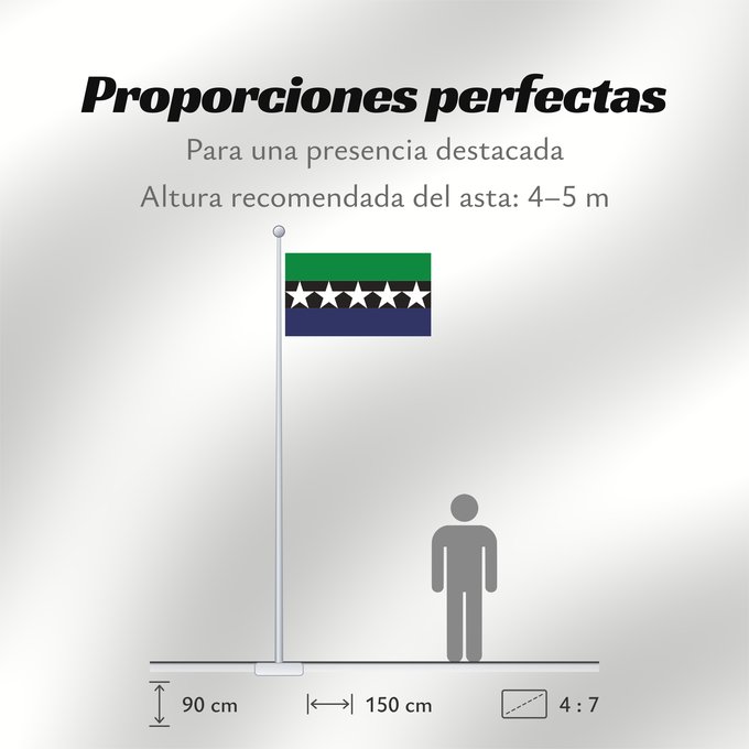 Proporciones de la bandera: Aimeliik Aimeliik state within Palau - colours and dimensions based on template at Aimeliik