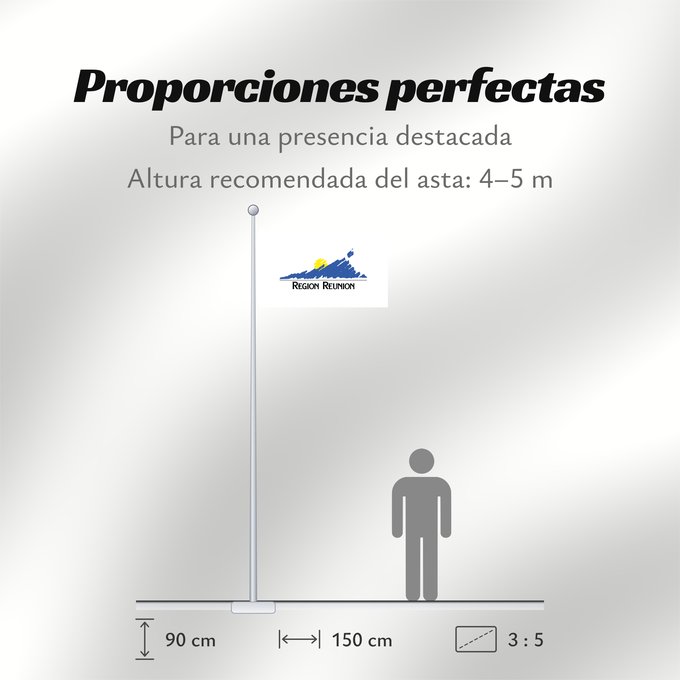 Proporciones de la bandera: Réunion