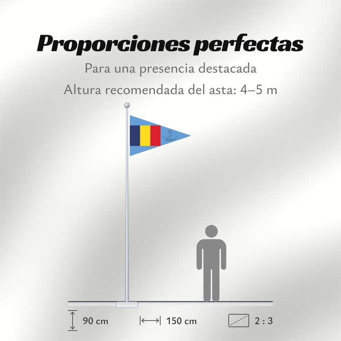 Proporciones de la bandera: Romanian Naval Unit Commander	Commandant d'unité navale roumaine	Comandante de unidad naval rumana	Befehlshaber einer rumänischen Marineeinheit	Comandante di unità navale rumena