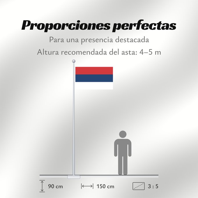 Proporciones de la bandera: Civil Flag of Serbia	Civil flag of Serbia	Serbie	Serbia	Serbien	Гражданско знаме на Сърбия	Народна застава Србије	Narodna zastava Srbije	Nemzeti zászló szerbia	Народный  гражданский  флаг Сербии	Srbská národná vlajka	Kombëtar i Serbisë