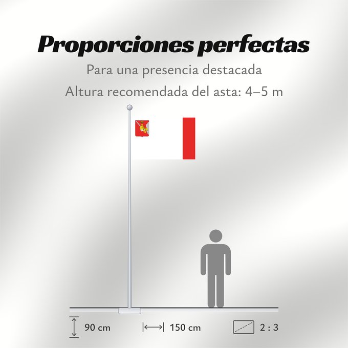 Proporciones de la bandera: Vologda Oblast	Vologda Oblast 	Oblast de Vologda	Óblast de Vólogda	Oblast Wologda