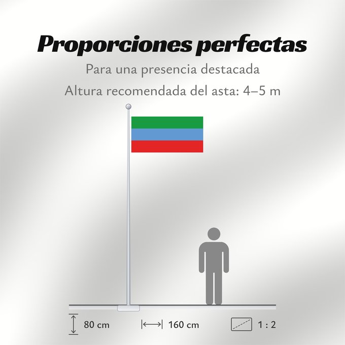 Proporciones de la bandera: Dagestan 1994-2003 Dagestan (1994-2003) Daghestan (1994-2003) Daguestán (1994-2003) Флаг Республики Дагестан 1994-2003 гг