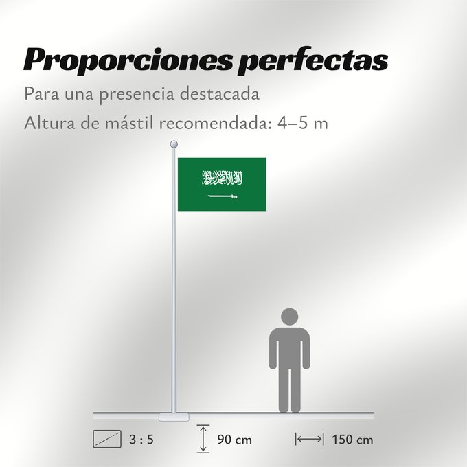 Proporciones de la bandera: Civil Ensign of Saudi Arabia  obverse	Saudi Arabia	Arabie saoudite	Arabia Saudita	Saudi-Arabien