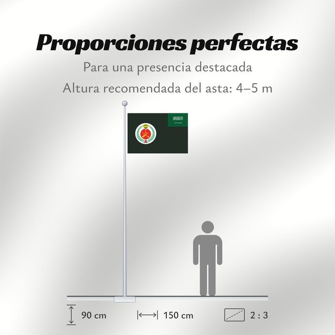 Proporciones de la bandera: Royal Saudi Air Defense Forces Forces de défense aérienne royales saoudiennes Fuerzas de Defensa Aérea Reales Saudíes Luftverteidigungsstreitkräfte Saudi-Arabiens Forze di difesa aerea reali saudite