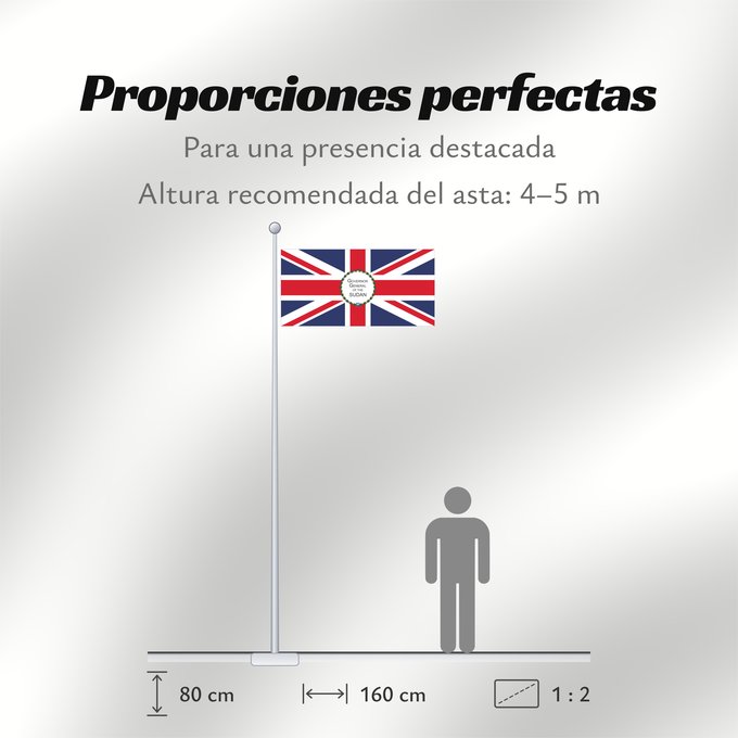 Proporciones de la bandera: Governor-General of the Anglo-Egyptian Sudan Gouverneur général du Soudan anglo-égyptien Gobernador General del Sudán Anglo-Egipcio Gouverneur-General des Anglo-Ägyptischen Sudan Governatore generale del Sudan anglo-egiziano