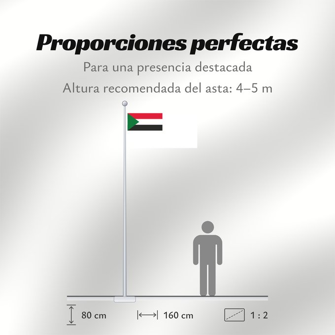 Proporciones de la bandera: Sudanese Naval Ensign