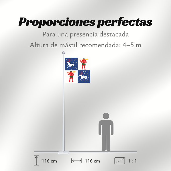 Proporciones de la bandera: Norrbottens län vapenflagga	Norrbotten County in Sweden	Norrbotten	Norrbottens läns vapenflagga