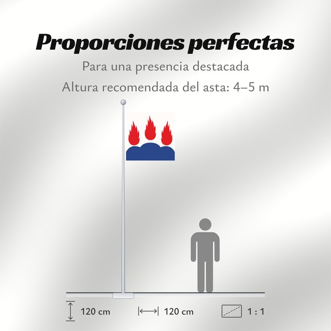 Proporciones de la bandera: Västmanlands län
