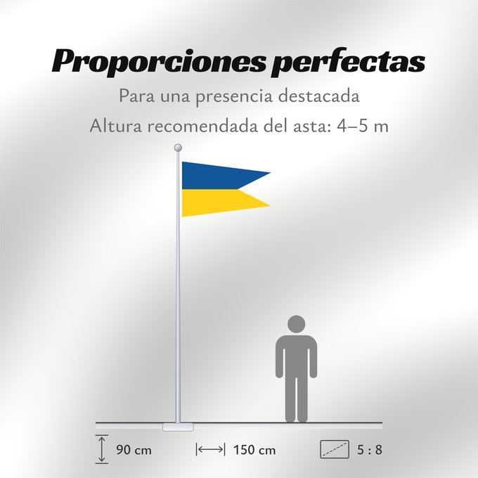 Proporciones de la bandera: Naval Rank Flag of Sweden - Örlogsstandert	Forked broad pennant	Örlogsstandert
