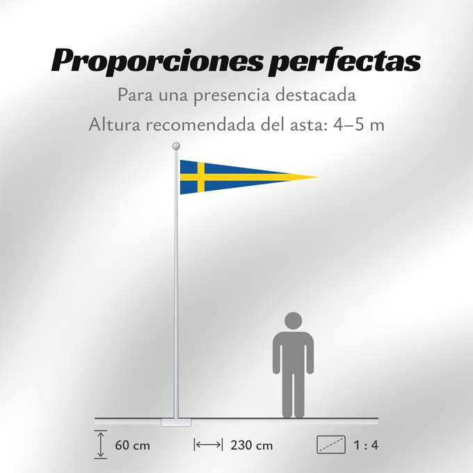 Proporciones de la bandera: Naval Rank Flag of Sweden - Divisionschef	Swedish naval rank flag for a Division Commander	Tecken för förbandschef Divisionschef