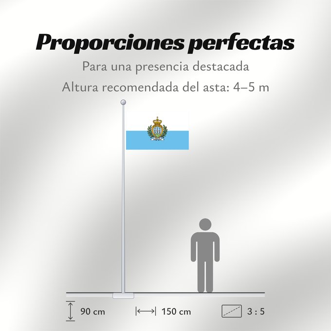 Proporciones de la bandera: San Marino  civil	San Marino	Saint-Marin