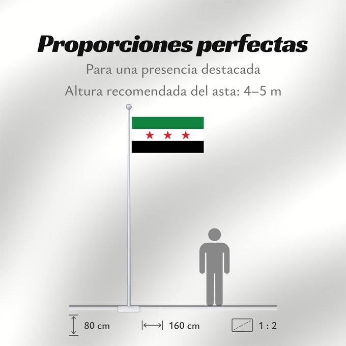 Proporciones de la bandera: Syria 1930–1958, 1961–1963 The Syrian Independence flag Syrie (1930–1958, 1961–1963) Siria (1930–1958, 1961–1963) Syrien (1930–1958, 1961–1963)