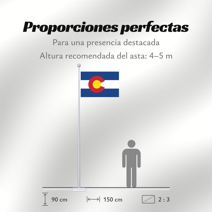 Proporciones de la bandera: Colorado	Colorado designed by Andrew Carlisle Carson	ᎧᎶᏩᏓ ᎦᏓᏘ	Ka hae Kololako	Colorati	Dibé nitsa hahoodzo bidah naatʼaʼí	Флаг Колорадо	Američke savezne države Kolorado