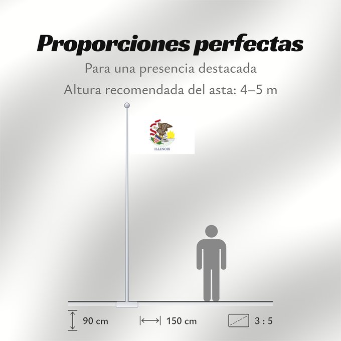 Proporciones de la bandera: Illinois