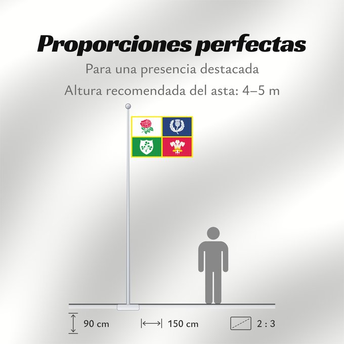 Proporciones de la bandera: British and Irish Lions flag with no Lion	British and Irish Lions (fictitious)	British and Irish Lions (fictif)	British and Irish Lions (ficticio)	British and Irish Lions (fiktiv)	British and Irish Lions (fittizio)	Fictitious flag for British and Irish li