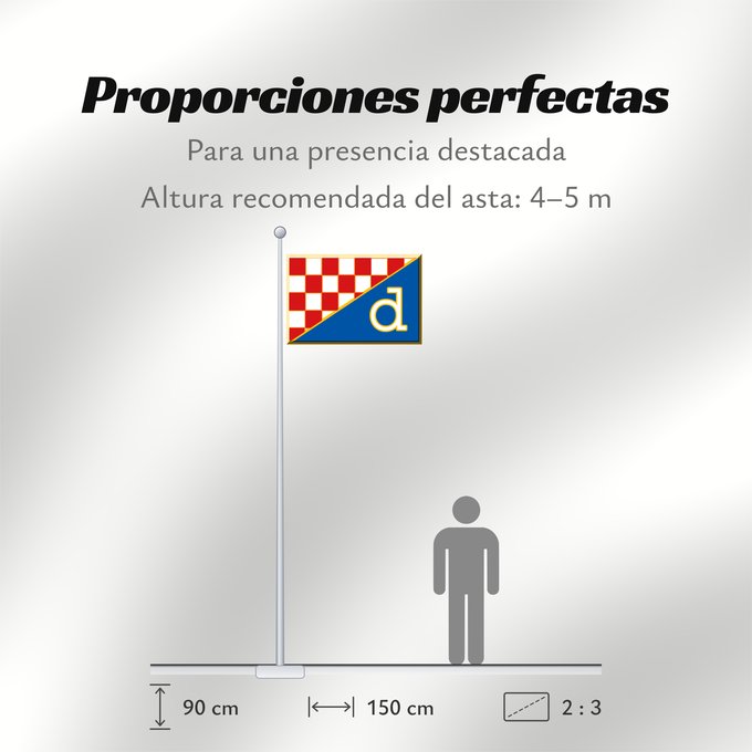Proporciones de la bandera: GNK Dinamo Zagreb