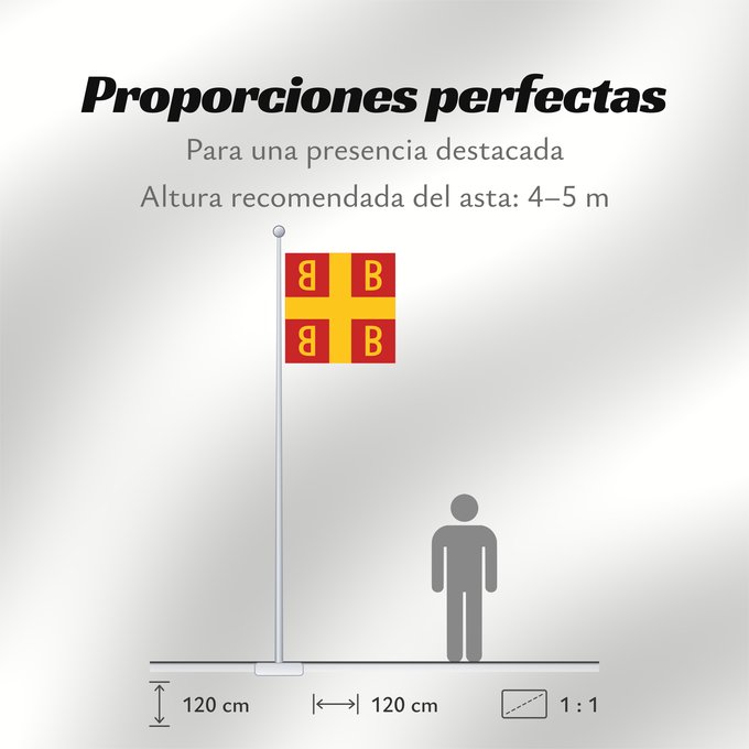 Proporciones de la bandera: Byzantine imperial flag, 14th century, square	Late Eastern Roman Empire under the Palaiologos dynasty	Drapeau impérial byzantin (XIVe siècle, carré)	Bandera imperial bizantina (siglo XIV, cuadrada)	Byzantinisches Reich (Palaiologen-Dynastie, 14. Jh., quad