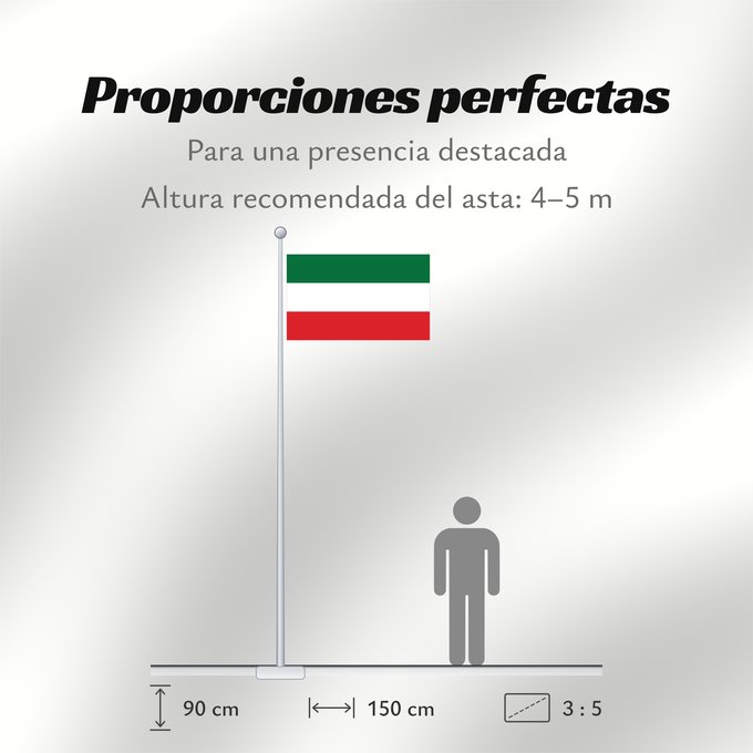 Proporciones de la bandera: Patriote movement  Lower Canada	Patriote movement (Lower Canada, 1832-1838)	Mouvement Patriote (Bas-Canada, 1832-1838)	Movimiento Patriota (Canadá Inferior, 1832-1838)	Patriotenbewegung (Niederkanada, 1832-1838)	Movimento Patriota (Canada Inferiore, 1832-