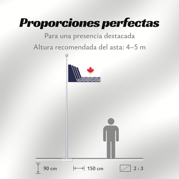 Proporciones de la bandera: Scarborough Ontario	En Scarborough, Ontario, drawn in