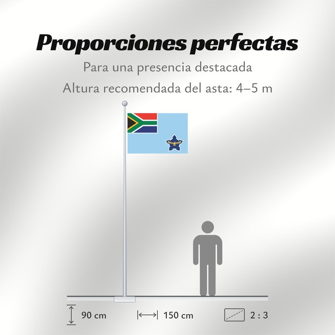Proporciones de la bandera: Ensign of the South African Air Force 1994-2003