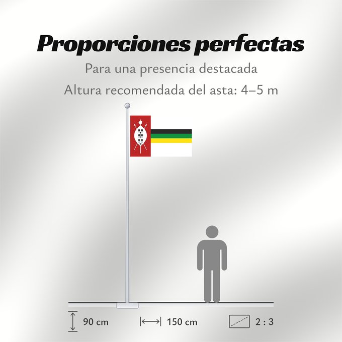 Proporciones de la bandera: KwaZulu flag 1985 KwaZulu homeland from 1985-1994 KwaZulu uit 1985-1994 IFulegi KwaZulu 1985-1994