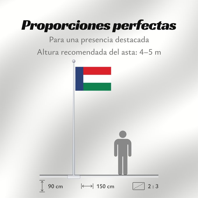 Proporciones de la bandera: Nieuwe Republiek Die Nieuwe Vryheid Republiek