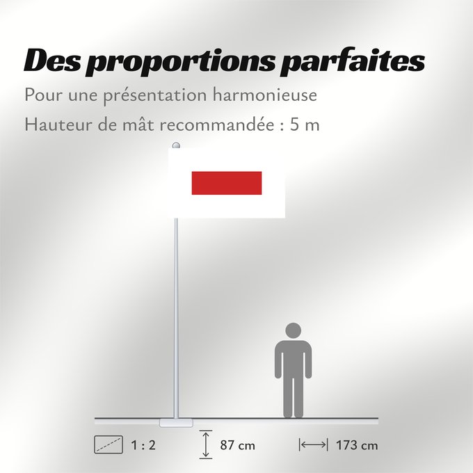 Proportions du drapeau : Ra’s al Khaymah