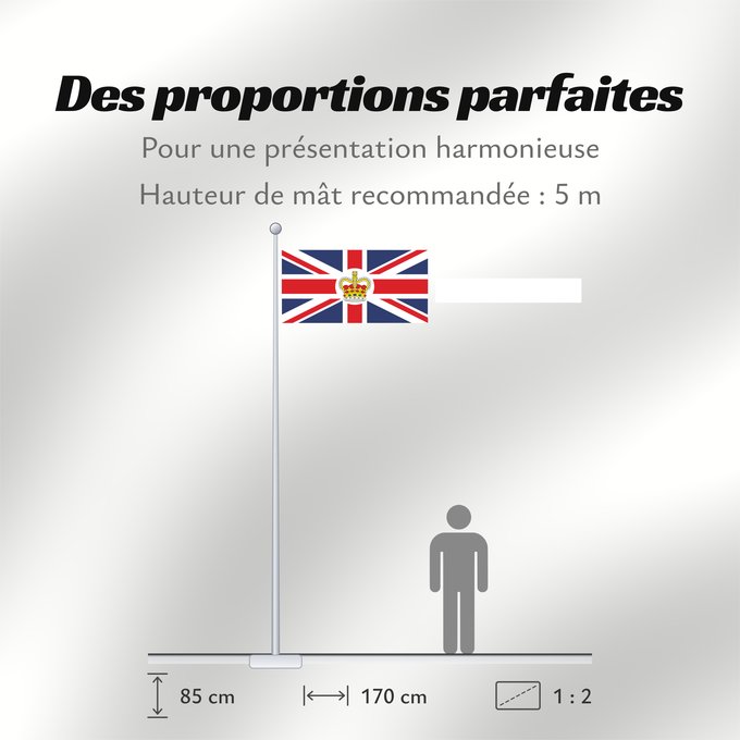 Proportions du drapeau : British Consular Ensign