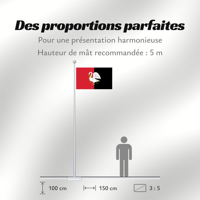 Proportions du drapeau : Buckinghamshire