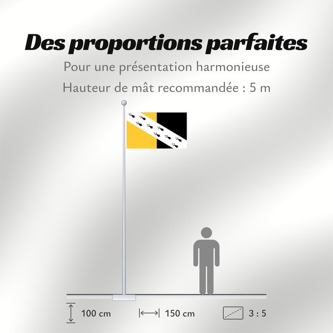 Proportions du drapeau : Norfolk